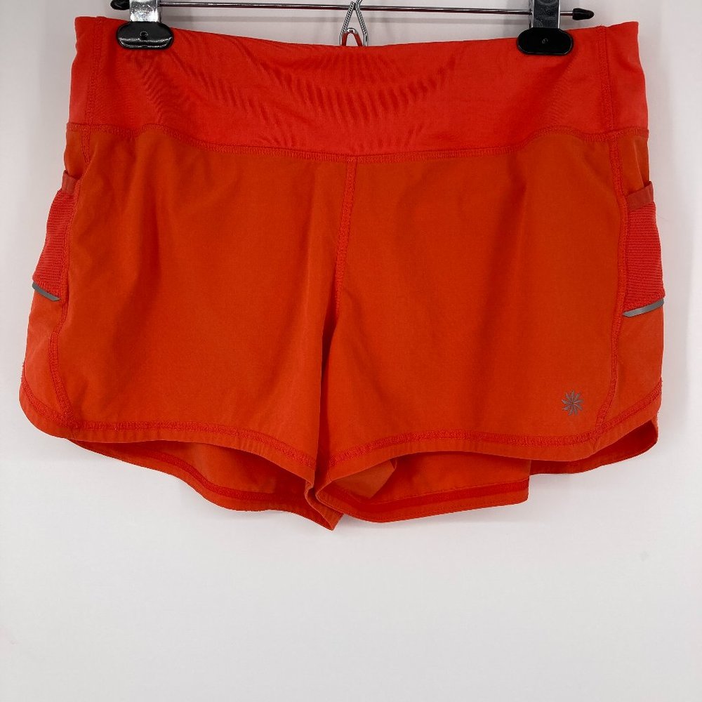 Athleta Ready Set Short Shorts Solid Orange Medium